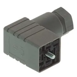 Valve connector, DIN shape C, 3 pole + PE, 250 V, 0.25-0.75 mm², 933023106