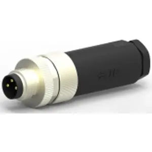 Plug, M8, 3 pole, screw connection, screw locking, straight, T4011008031-000 - 1