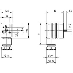 Valve connector, DIN shape B, 2 pole + PE, 30 V, 0.25-1.5 mm², 933399100 - 3