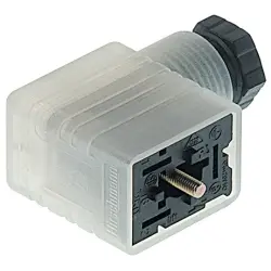 Valve connector, DIN shape B, 2 pole + PE, 30 V, 0.25-1.5 mm², 933929106