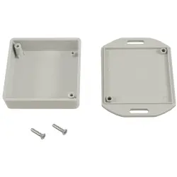 ABS miniature enclosure, (L x W x H) 60 x 60 x 20 mm, light gray (RAL 7035), IP54, 1551TFLGY