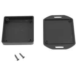 ABS miniature enclosure, (L x W x H) 60 x 60 x 15 mm, black (RAL 9004), IP54, 1551TTFLBK