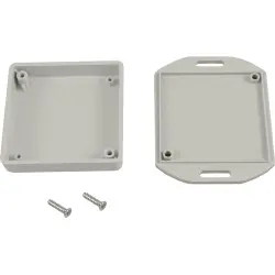 ABS miniature enclosure, (L x W x H) 60 x 60 x 15 mm, light gray (RAL 7035), IP54, 1551TTFLGY