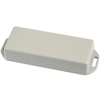 ABS miniature enclosure, (L x W x H) 100 x 40 x 20 mm, light gray (RAL 7035), IP54, 1551UFLGY - 1