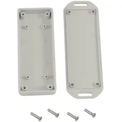 ABS miniature enclosure, (L x W x H) 100 x 40 x 15 mm, light gray (RAL 7035), IP54, 1551UUFLGY