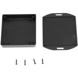 ABS miniature enclosure, (L x W x H) 80 x 80 x 15 mm, black (RAL 9004), IP54, 1551XXFLBK