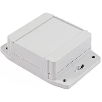 ABS enclosure, (L x W x H) 90 x 90 x 38 mm, light gray (RAL 7035), IP68, 1555EF17GY - 1