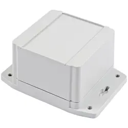ABS enclosure, (L x W x H) 90 x 90 x 38 mm, light gray (RAL 7035), IP68, 1555EF42GY
