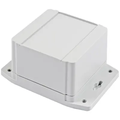ABS enclosure, (L x W x H) 90 x 90 x 38 mm, light gray (RAL 7035), IP68, 1555EF42GY - 1