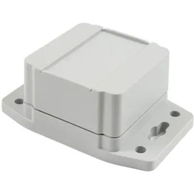 PC enclosure, (L x W x H) 65 x 65 x 42 mm, light gray (RAL 7035), IP68, 1555B2F22GY - 1