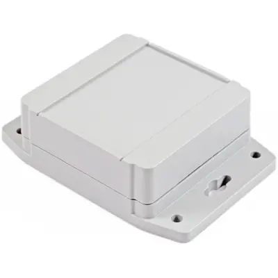 PC enclosure, (L x W x H) 90 x 90 x 38 mm, light gray (RAL 7035), IP68, 1555E2F17GY - 1