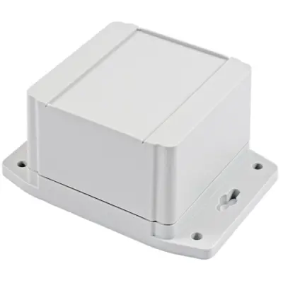 PC enclosure, (L x W x H) 90 x 90 x 38 mm, light gray (RAL 7035), IP68, 1555E2F42GY - 1