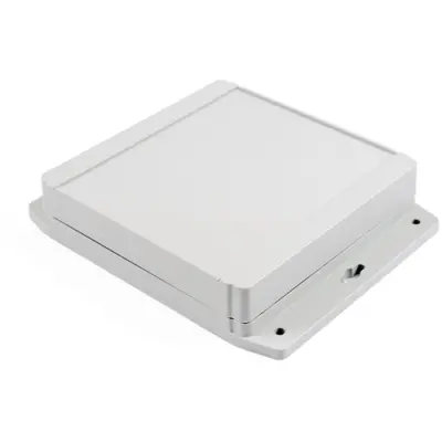 PC enclosure, (L x W x H) 160 x 160 x 38 mm, light gray (RAL 7035), IP68, 1555R2F17GY - 1