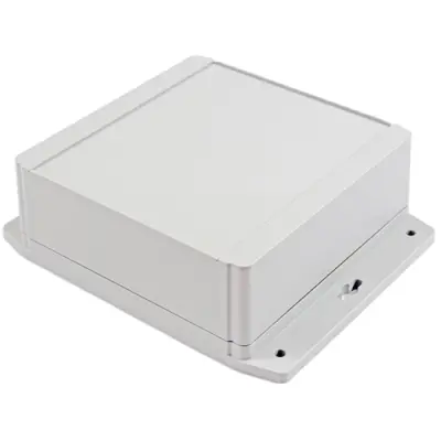 PC enclosure, (L x W x H) 160 x 160 x 62 mm, light gray (RAL 7035), IP68, 1555R2F42GY - 1