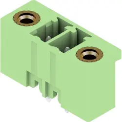 Pin header, 2 pole, pitch 3.81 mm, straight, green, 1793790000