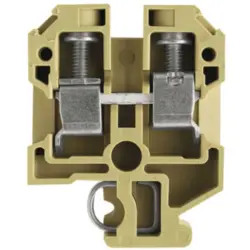 Through terminal block, screw connection, 1.5-10 mm², 2 pole, 57 A, 8 kV, beige/yellow, 0110060000