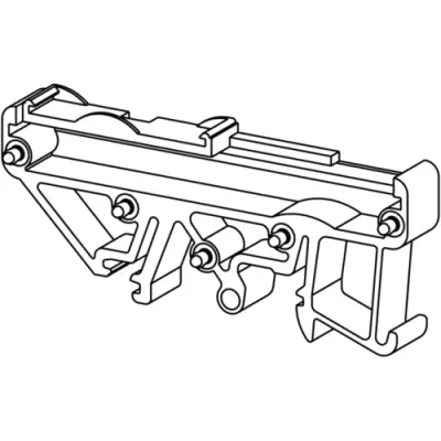 DIN rail clamp, PA, (W x H x D) 10 x 70 x 29.2 mm, orange, for enclosure, 0119560000 - 1