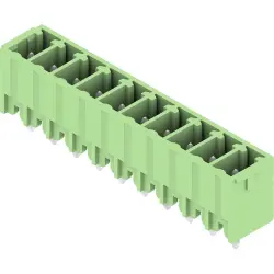 Pin header, 10 pole, pitch 3.81 mm, straight, green, 1793670000