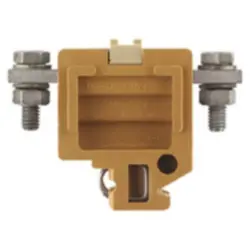 Through terminal block, screw connection, 35 mm², 1 pole, 125 A, 8 kV, yellow, 0170320000