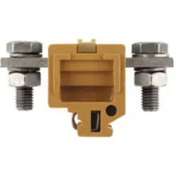 Through terminal block, bolt connection, 95 mm², 1 pole, 232 A, 8 kV, yellow, 0170520000