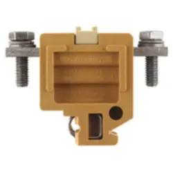 Through terminal block, screw connection, 35 mm², 1 pole, 125 A, 8 kV, yellow, 0185020000