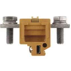 Through terminal block, bolt connection, 95 mm², 1 pole, 232 A, 8 kV, yellow, 0185220000