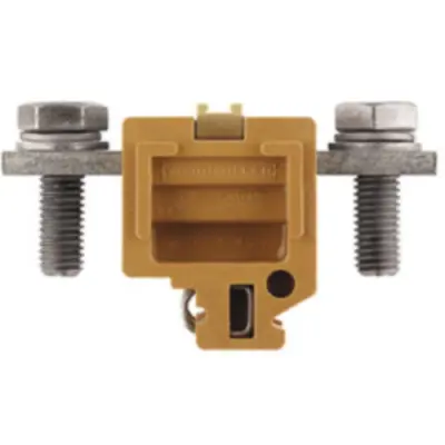Through terminal block, bolt connection, 95 mm², 1 pole, 232 A, 8 kV, yellow, 0185220000 - 1