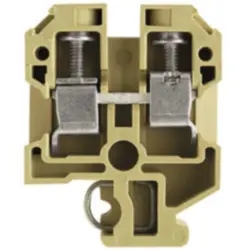 Through terminal block, screw connection, 0.5-10 mm², 2 pole, 41 A, 8 kV, beige/yellow, 0193260000