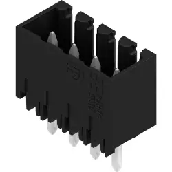 Pin header, 4 pole, pitch 3.5 mm, straight, black, 1616030000