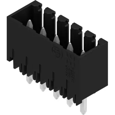 Pin header, 5 pole, pitch 3.5 mm, straight, black, 1616040000 - 1