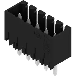 Pin header, 5 pole, pitch 3.5 mm, straight, black, 1616040000