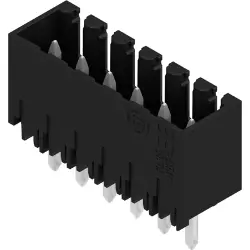 Pin header, 6 pole, pitch 3.5 mm, straight, black, 1616050000