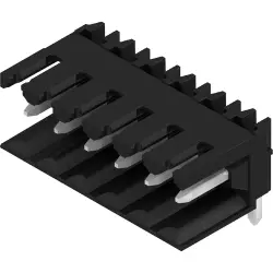 Pin header, 6 pole, pitch 3.5 mm, angled, black, 1790280000