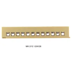 Terminal block, 12 pole, 2.5 mm², clamping points: 24, yellow, screw connection, 24 A, 0241260000