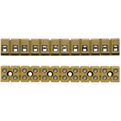 Terminal block, 12 pole, 2.5 mm², clamping points: 24, yellow, screw connection, 24 A, 0243520000
