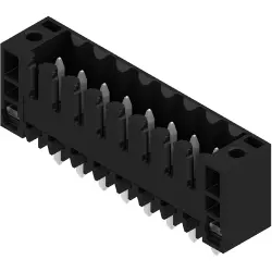 Pin header, 8 pole, pitch 3.5 mm, straight, black, 1614270000