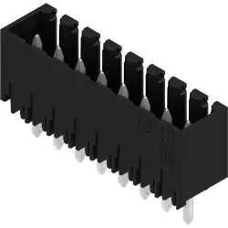 Pin header, 8 pole, pitch 3.5 mm, straight, black, 1614250000