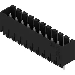 Pin header, 10 pole, pitch 3.5 mm, straight, black, 1782720099