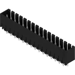 Pin header, 16 pole, pitch 3.5 mm, straight, black, 1614260000
