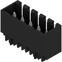 Pin header, 5 pole, pitch 3.5 mm, straight, black, 1753014099
