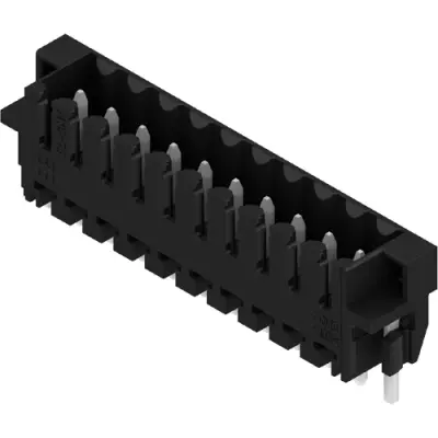 Pin header, 10 pole, pitch 3.5 mm, straight, black, 2563790000 - 1