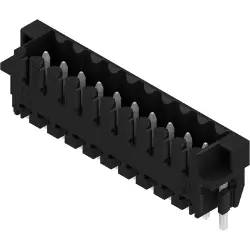 Pin header, 10 pole, pitch 3.5 mm, straight, black, 2563790000