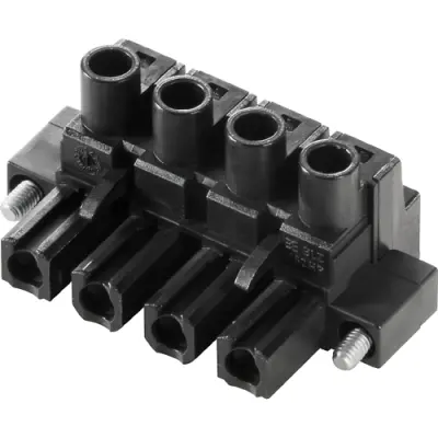 Socket, 4 pole, pitch 7.62 mm, straight, black, 1095700000 - 1