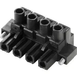 Socket, 4 pole, pitch 7.62 mm, straight, black, 1095700000