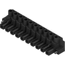 Socket, 10 pole, pitch 7.62 mm, straight, black, 1095760000
