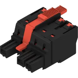 Socket, 3 pole, pitch 10.16 mm, straight, black, 2493190000