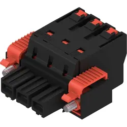 Socket, 3 pole, pitch 10.16 mm, straight, black, 2493350000
