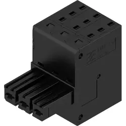 Socket, 3 pole, pitch 7.62 mm, straight, black, 2720430000