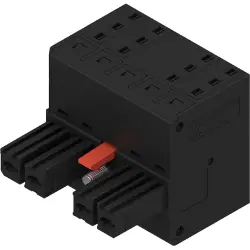 Socket, 4 pole, pitch 7.62 mm, straight, black, 2720580000