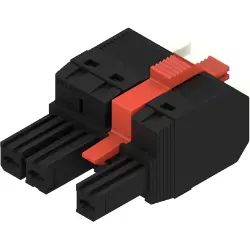 Socket, 3 pole, pitch 7.62 mm, straight, black, 2549360000